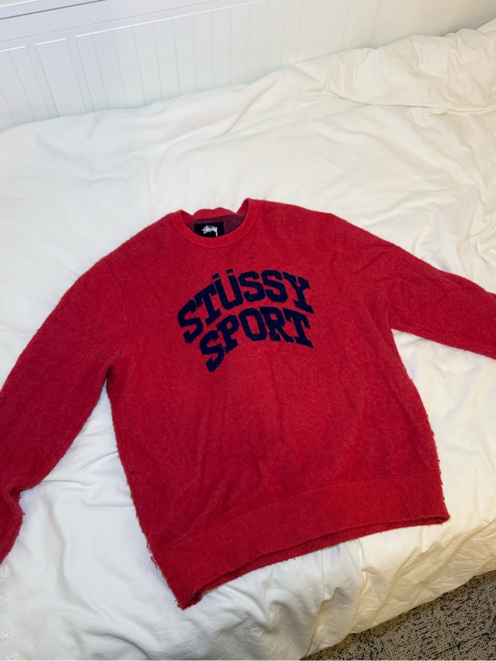 Red Stussy Sport Sweater